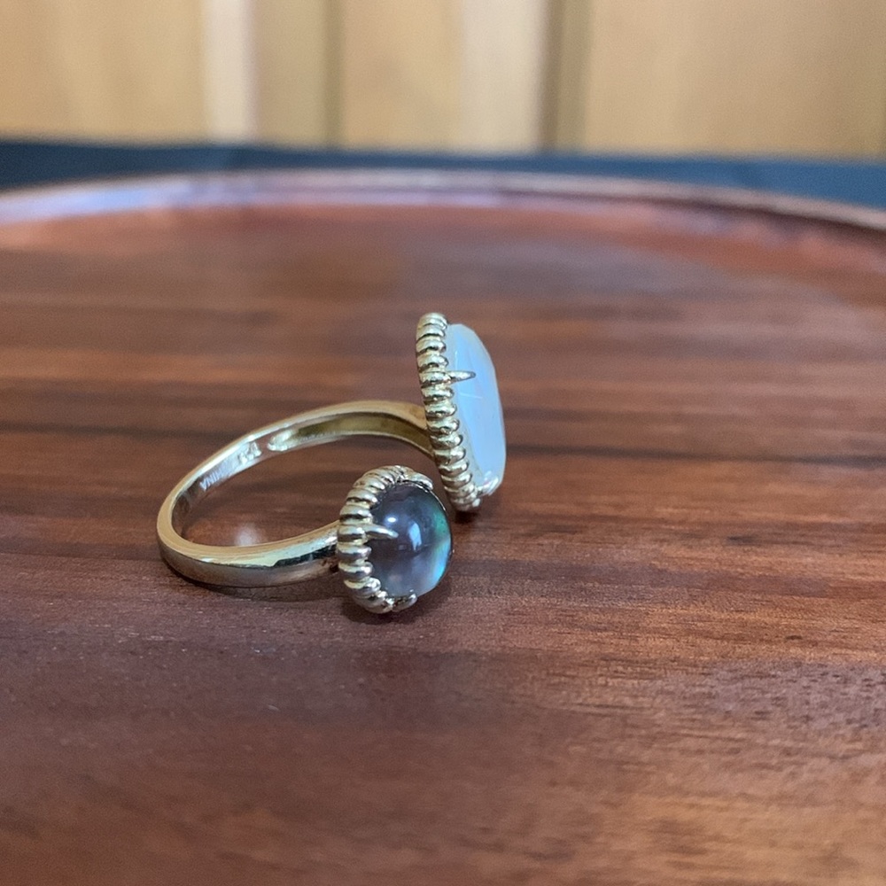 Gold Plated 925 Silver Ring-Adjustable - image 4